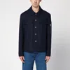 AMI ALEXANDRE MATTIUSSI NAVY BLUE VIRGIN WOOL SHIRT