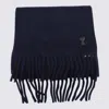 AMI ALEXANDRE MATTIUSSI AMI PARIS NAVY BLUE WOOL SCARVES