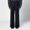 Ami Alexandre Mattiussi Navy Wide-leg Trousers In Wool