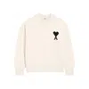 Ami Alexandre Mattiussi Ami Paris White Ami De Coeur Sweater Men In Neutral