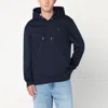 Ami Alexandre Mattiussi Night Blue Ami De Coeur Hoodie In Blue