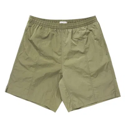 Ami Alexandre Mattiussi Ami Paris Nylon Canvas Swim Shorts In Green
