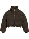 Ami Alexandre Mattiussi Long-sleeved Down Jacket In Brown