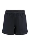 Ami Alexandre Mattiussi Swim Shorts Nylon Contrast Stitching In Black