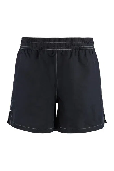 Ami Alexandre Mattiussi Ami Paris Nylon Swim Shorts In Black