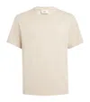 Ami Alexandre Mattiussi Organic Cotton Embossed Logo T-shirt In Beige