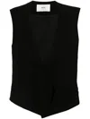 Ami Alexandre Mattiussi Ami Paris Wool Sleeveless Jacket In Black