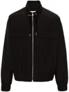 Ami Alexandre Mattiussi Ami Paris Zip-up Lightweight Jacket In Black/001