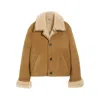 Ami Alexandre Mattiussi Shearling Leather Outerwear Featuring Pockets In Multi