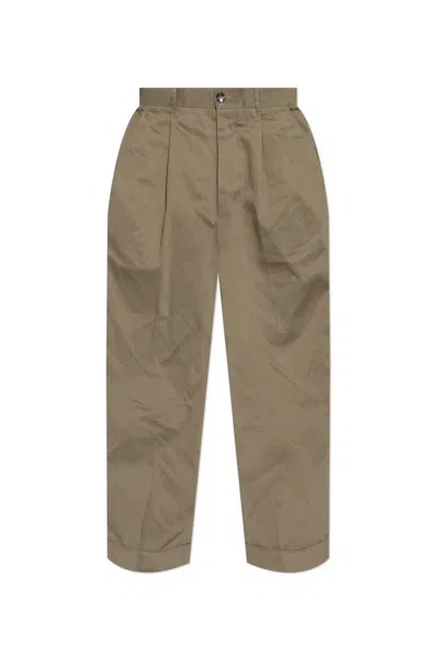 Ami Alexandre Mattiussi Ami Paris Oversized Carrot Trousers In Green
