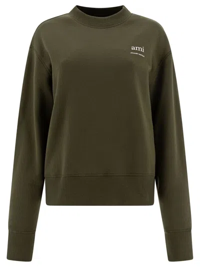 Ami Alexandre Mattiussi Ami Paris Oversized Sweatshirt In Loden