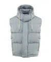 Ami Alexandre Mattiussi Ami Paris Padded Hooded Vest In Blue