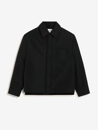 Ami Alexandre Mattiussi Ami Paris Padded Taffeta Over Shirt In Black