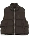 Ami Alexandre Mattiussi Padded Vest In Brown