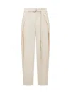 Ami Alexandre Mattiussi Pantalon Large A Pans Tons Neutres Pour Femme In Beige