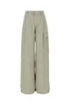 Ami Alexandre Mattiussi Sage Green Acetate Blend Pants In 317