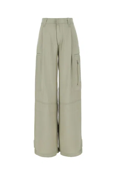 Ami Alexandre Mattiussi Sage Green Acetate Blend Pants In 317