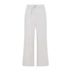 Ami Alexandre Mattiussi Ami Wide-leg Trouser With Elastic Waistband And Practical Pockets In Gray
