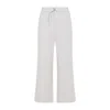 Ami Alexandre Mattiussi Ami Wide-leg Trouser With Elastic Waistband And Practical Pockets In Gray