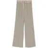 Ami Alexandre Mattiussi Drawstring Palazzo Pants In Beige