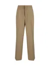 Ami Alexandre Mattiussi Ami Paris Cappuccino Wool Pant In Beige