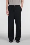 Ami Alexandre Mattiussi Ami Paris Straight Fit Elasticated Trousers In Black