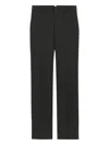 Ami Alexandre Mattiussi Straight Fit Trousers In Light Wool Twill. In Black