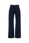 Ami Alexandre Mattiussi Wide-leg Denim Trousers Five Pocket Style In Blue