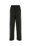 Ami Alexandre Mattiussi Ami Women Charcoal Wool Wide-leg Pant In Gray