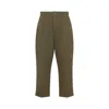 Ami Alexandre Mattiussi Oversized Carrot Trousers Cuffed Hem In Green