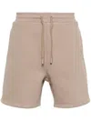 Ami Alexandre Mattiussi Embossed-logo Track Shorts In Neutrals