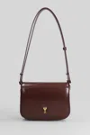 Ami Alexandre Mattiussi Ami Paris Paris Bag Shoulder Bag In Burgundy