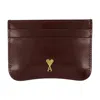Ami Alexandre Mattiussi Ami Paris Paris Cardholder - Leather - Bordeaux In Brown