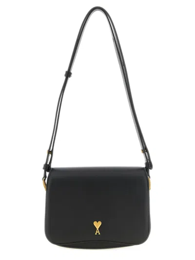 Ami Alexandre Mattiussi Ami Paris 'paris Paris' Crossbody Bag In Black