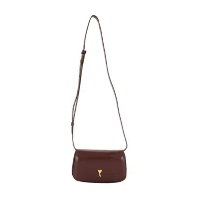 Ami Alexandre Mattiussi Ami Paris Paris Paris Crossbody In Brown
