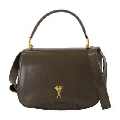 Ami Alexandre Mattiussi Ami Paris Paris Paris Handbag In Brown