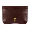 Ami Alexandre Mattiussi Ami Paris Paris Cardholder - Leather - Bordeaux In Brown