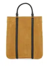 Ami Alexandre Mattiussi Paris Paris North South Tote Bag Brown In Beige