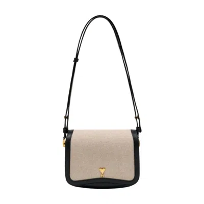 Ami Alexandre Mattiussi Ami Paris Paris Paris Shoulder Bag In Neutral