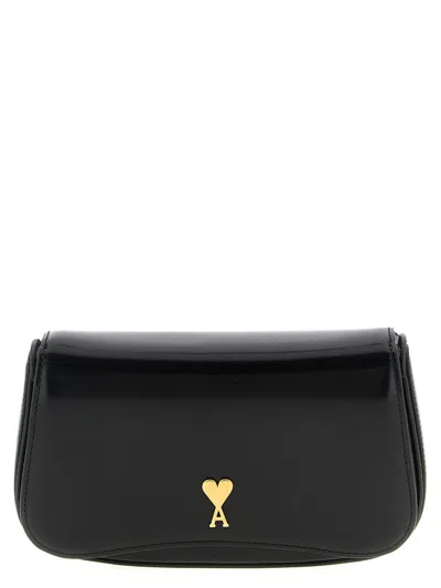 Ami Alexandre Mattiussi Ami Paris 'paris Paris' Small Crossbody Bag In Black