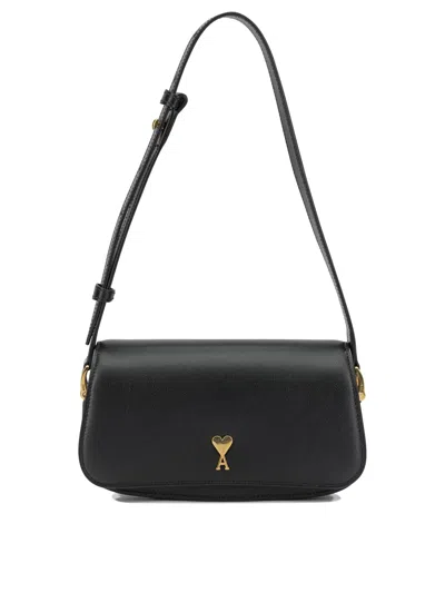 Ami Alexandre Mattiussi Ami Paris "paris Paris" Small Shoulder Bag In Black
