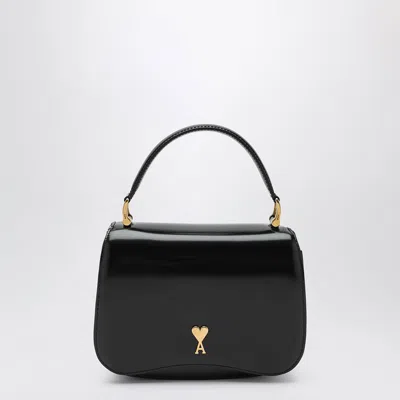 Ami Alexandre Mattiussi Black Handbag With Adc Patch On The Front And Adjustable And Removable Shoulder Strap In Leather Wom