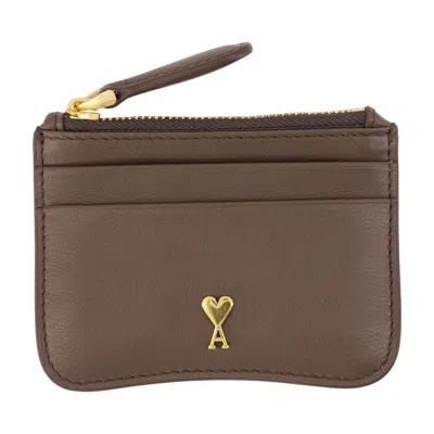 Ami Alexandre Mattiussi Ami Paris Paris Paris Zipped Card Holder In Pattern