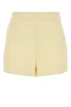Ami Alexandre Mattiussi Ami Paris Pastel Yellow Wool Shorts In Yellow