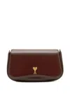 Ami Alexandre Mattiussi Ami Paris Paris Crossbody - Leather - Burgundy In Red