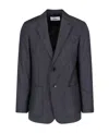 Ami Alexandre Mattiussi Ami Paris Pinstriped Single-breasted Tailored Blazer In Black