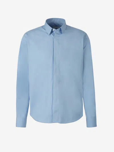 Ami Alexandre Mattiussi Ami Paris Plain Cotton Shirt In Blue