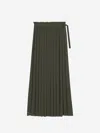 Ami Alexandre Mattiussi Ami Paris Pleated Maxi Skirt
