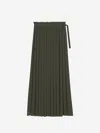Ami Alexandre Mattiussi Ami Paris Pleated Maxi Skirt