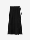 Ami Alexandre Mattiussi Ami Paris Pleated Maxi Skirt In Black